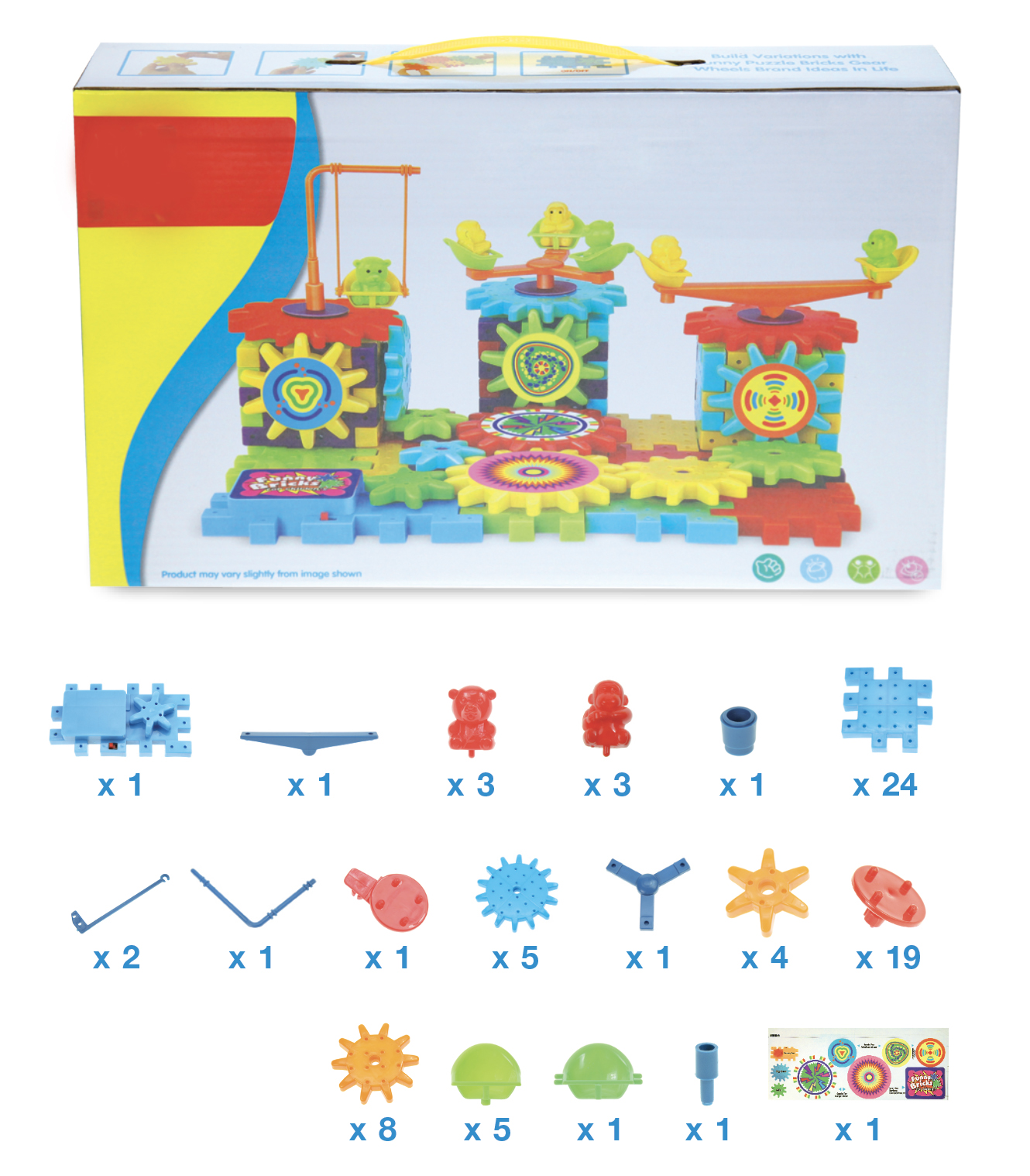 ชุดฟันเฟืองอัจฉริยะ Interlocking Learning  Blocks ขนาด 82 ชิ้น